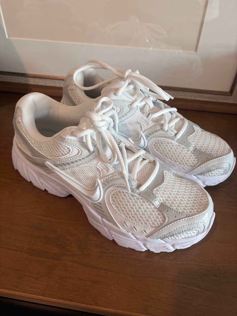 Nike V2K Run Summit White Metallic Silver - Women’s 9.5 - Like New